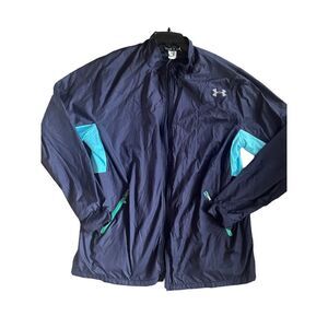 Under Armour blue color block size 3XL windbreaker zip up
